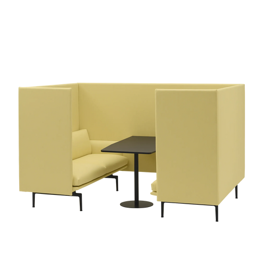 Muuto Outline Highback Cabin med bord 120 2-seter