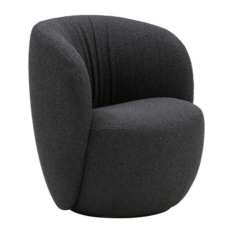 Wendelbo "Ovata" stol i mørkegrått boucle stoff. Utstillingsmodell. Må henters/bringes i Trondheim.