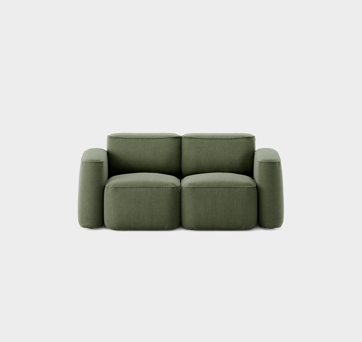 Massproductions Patch 2-seter Slim sofa – Romo Linara 100 Tarragon
