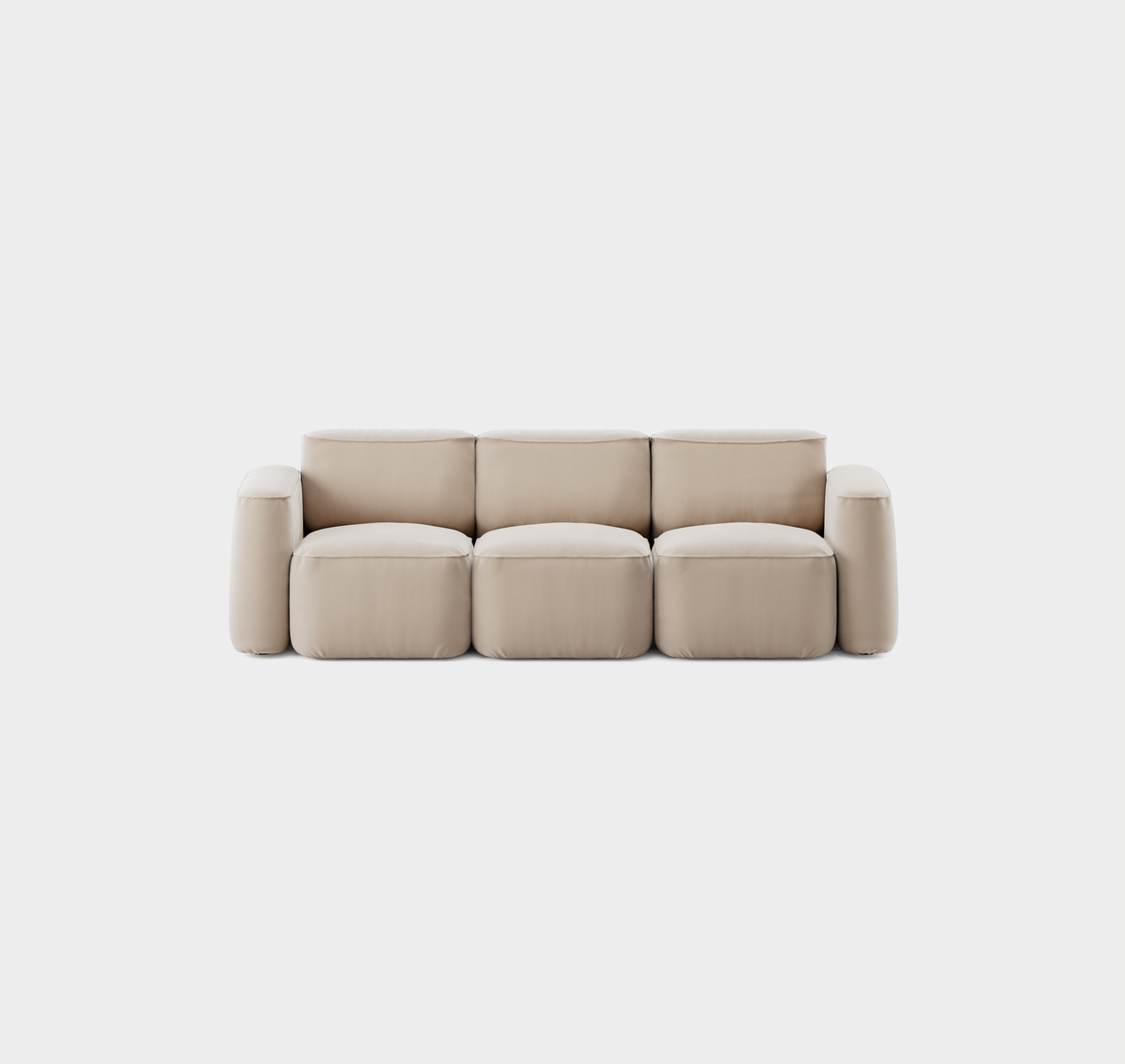 Massproductions Patch 3-seter Slim sofa – Villa Nova Atlantis 52 Alabaster