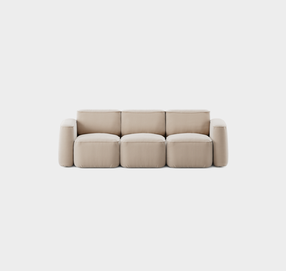 Massproductions Patch 3-seter Slim sofa – Villa Nova Atlantis 52 Alabaster