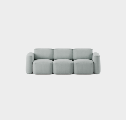 Massproductions Patch 3-seter Slim sofa – Romo Linara 253 Swedish Grey