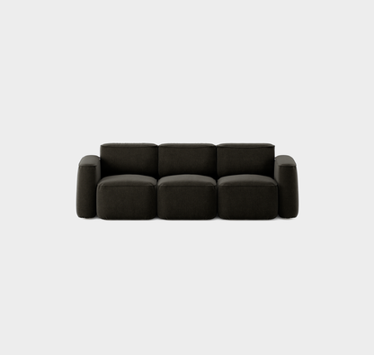 Massproductions Patch 3-seter Slim sofa – Romo Linara 90 Espresso