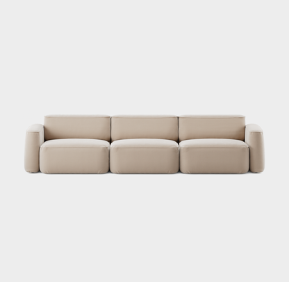 Massproductions Patch 3-seter sofa – Villa Nova Atlantis 52 Alabaster