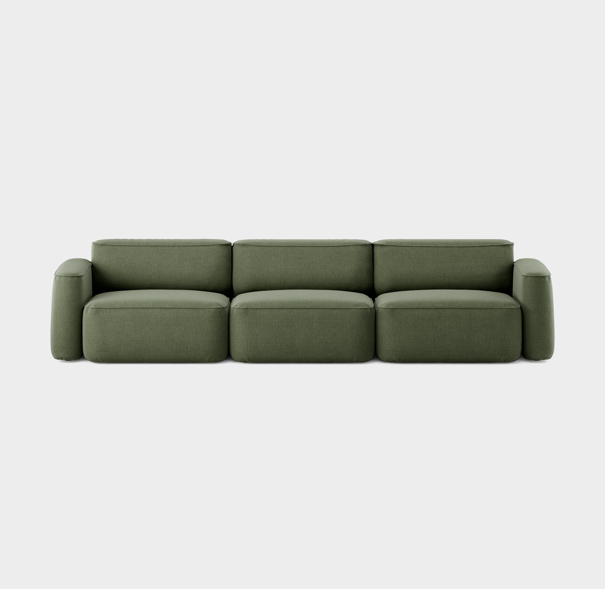 Massproductions Patch 3-seter sofa – Romo Linara 100 Tarragon