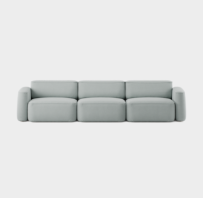 Massproductions Patch 3-seter sofa – Romo Linara 253 Swedish Grey