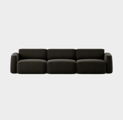 Massproductions Patch 3-seter sofa – Romo Linara 90 Espresso