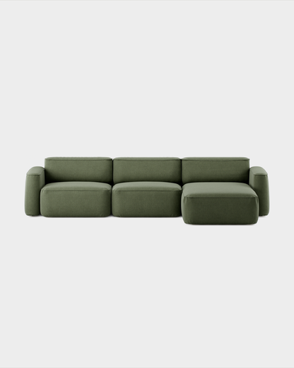 Massproductions Patch Config. A sofa – Romo Linara 100 Tarragon