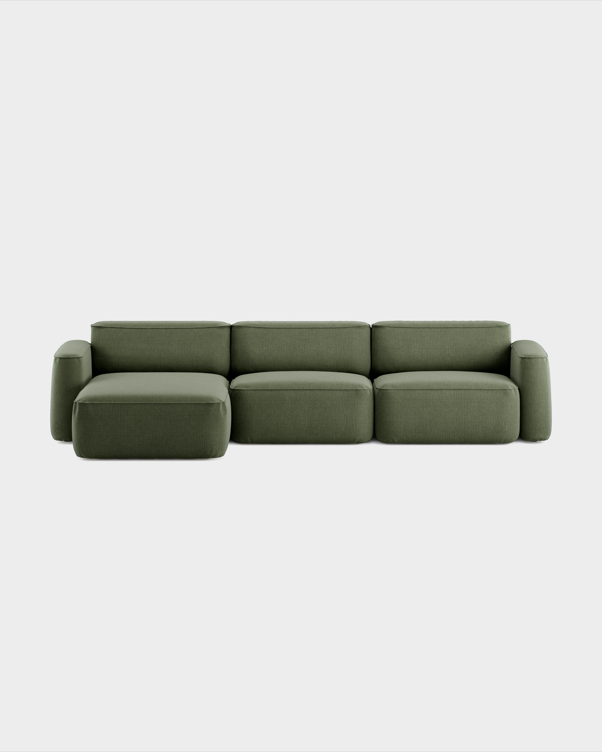 Massproductions Patch Config. B sofa – Romo Linara 100 Tarragon