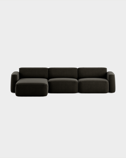 Massproductions Patch Config. B sofa – Romo Linara 90 Espresso
