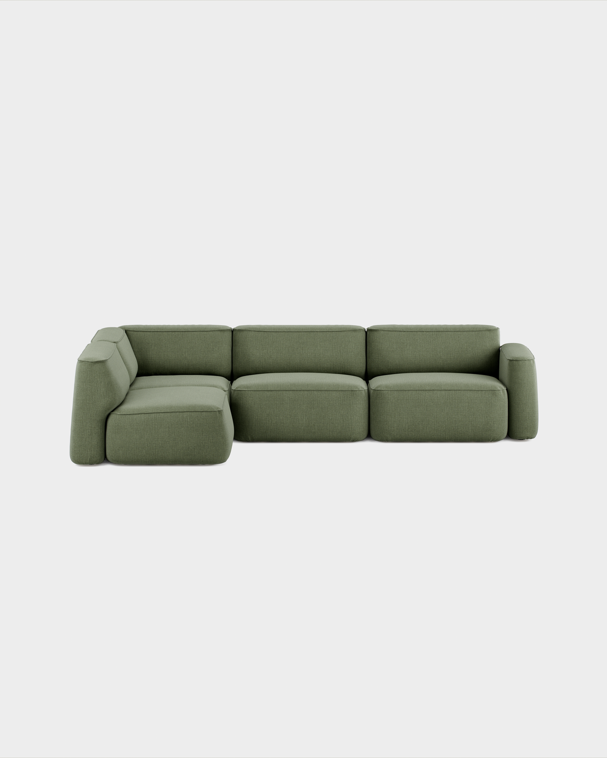 Massproductions Patch Config. D sofa – Romo Linara 100 Tarragon