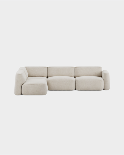 Massproductions Patch Config. D sofa – Kirkby Design Spiral 21 Chalk