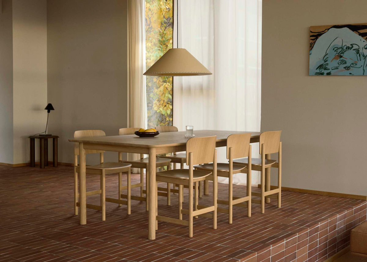 Fredericia Plan Wood Table bord 200 × 100 cm. Velg treverk og bordplate