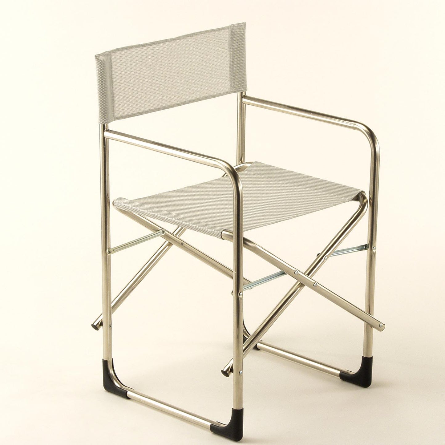 Fiam Regista utestoler. Beige texfil med aluminium ramme. Sammenleggbar. Bestillingsvare.