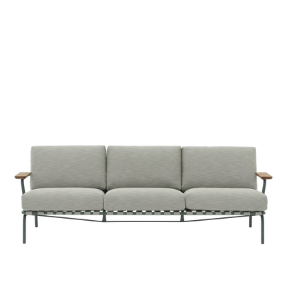 Muuto Settle utesofa 3-seter med armlener. Velg tekstil