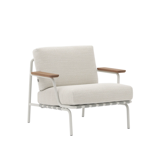 Muuto Settle utendørs lenestol med armlener. Velg tekstil