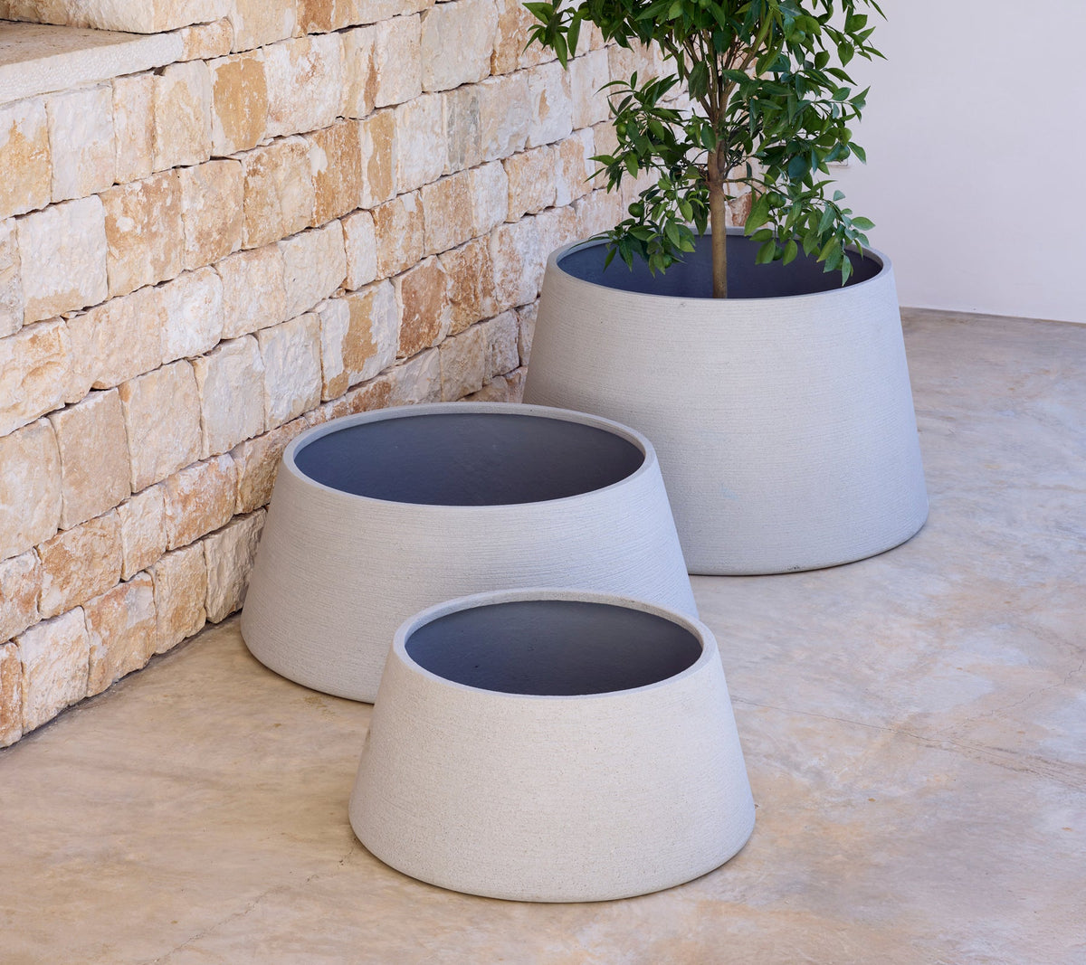 Cane-line Soil krukke trapes stor, 100×60 cm, Concrete structure