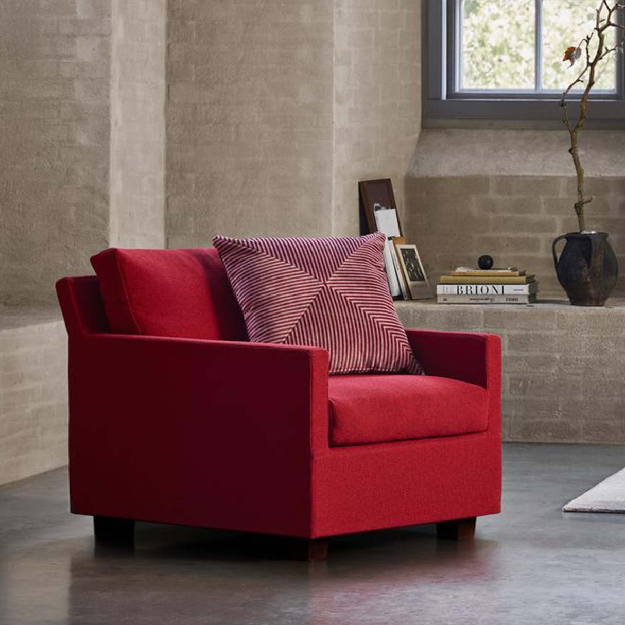 Eilersen Pysjamas pute Tent i 50 cm x 50 cm. Rød / dus rosa.