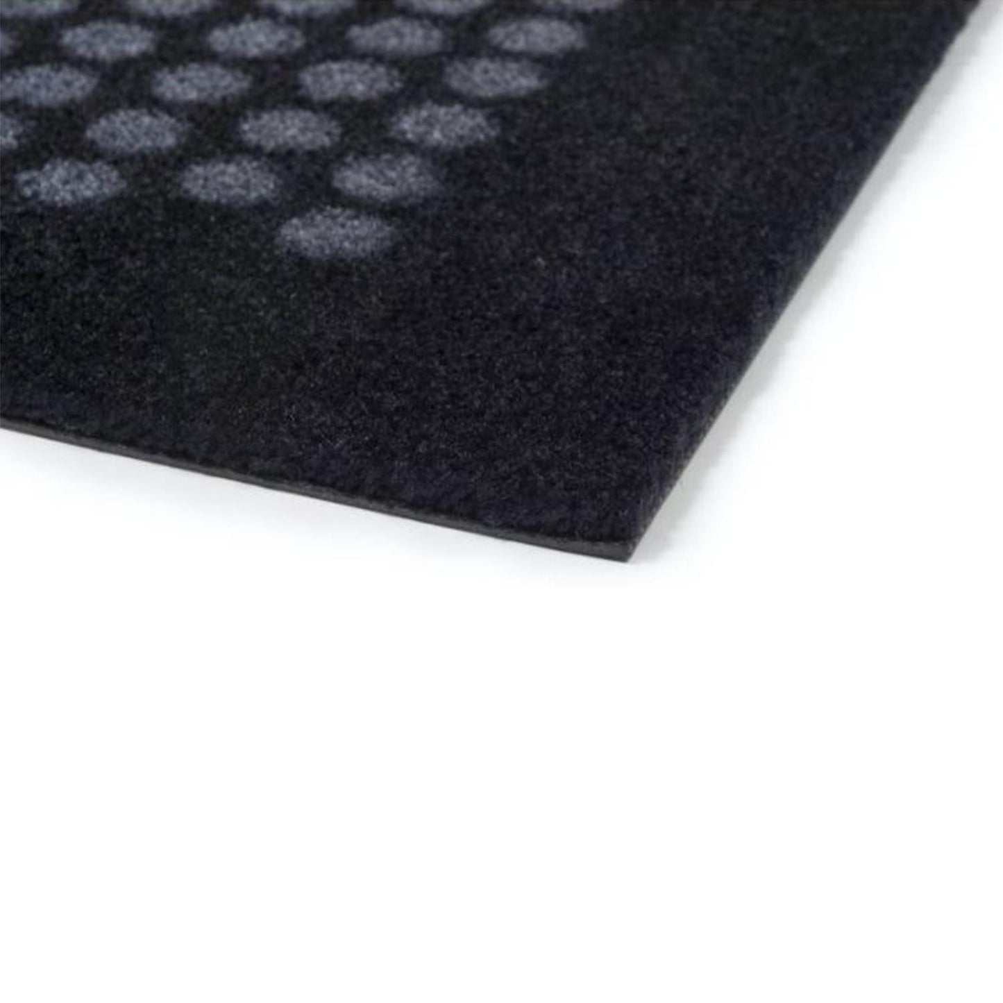 Tica Copenhagen "Dot" dørmatte, 90 x 130 cm. Svart/grå.
