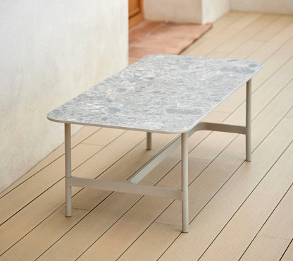 Cane-line Twist sofabord rektangulært 120×60 cm. Velg understell og bordplate