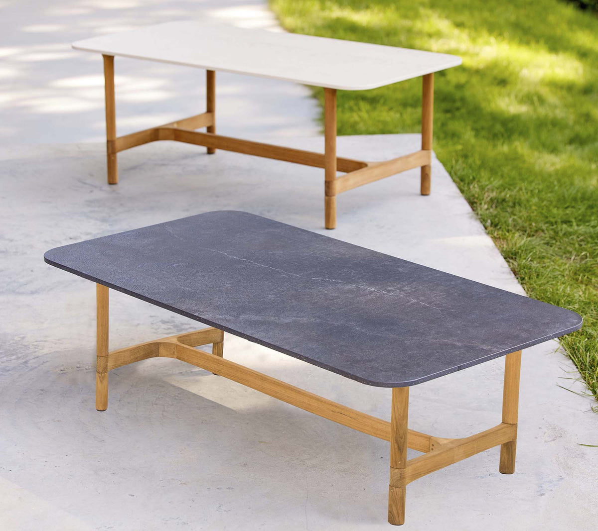Cane-line Twist sofabord rektangulært 120×60 cm. Velg understell og bordplate