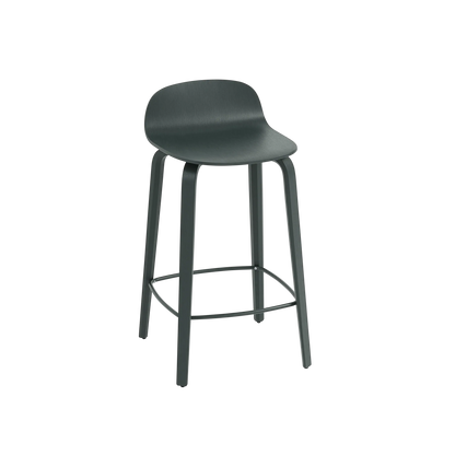 Muuto Visu Counter Stool barkrakk H65 med trebein, polstret. Velg tekstil