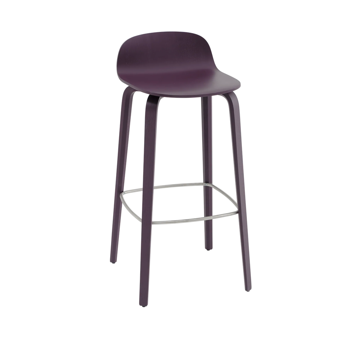 Muuto Visu Bar Stool barstol H75 med trebein, polstret. Velg tekstil