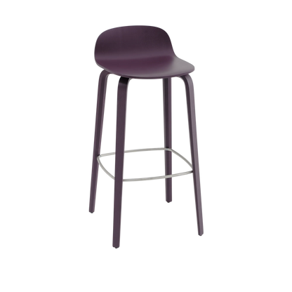 Muuto Visu Bar Stool barstol H75 med trebein, polstret. Velg tekstil