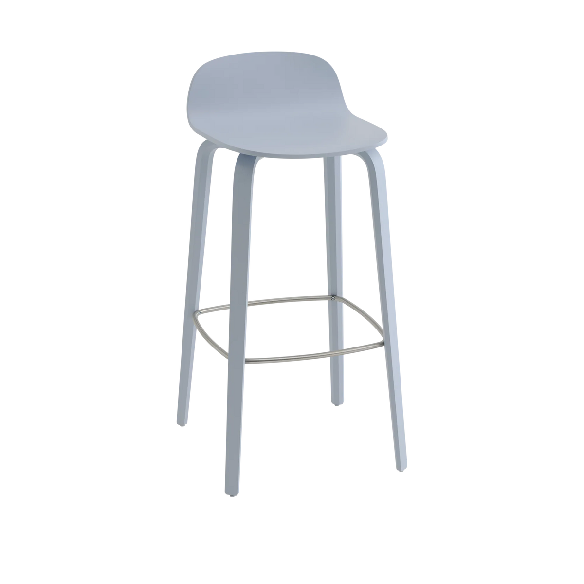 Muuto Visu Bar Stool barstol H75 med trebein, polstret. Velg tekstil