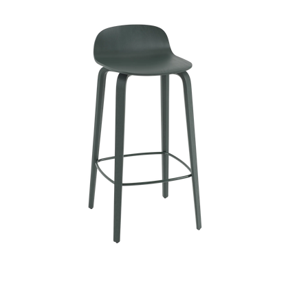 Muuto Visu Bar Stool barstol H75 med trebein, polstret. Velg tekstil