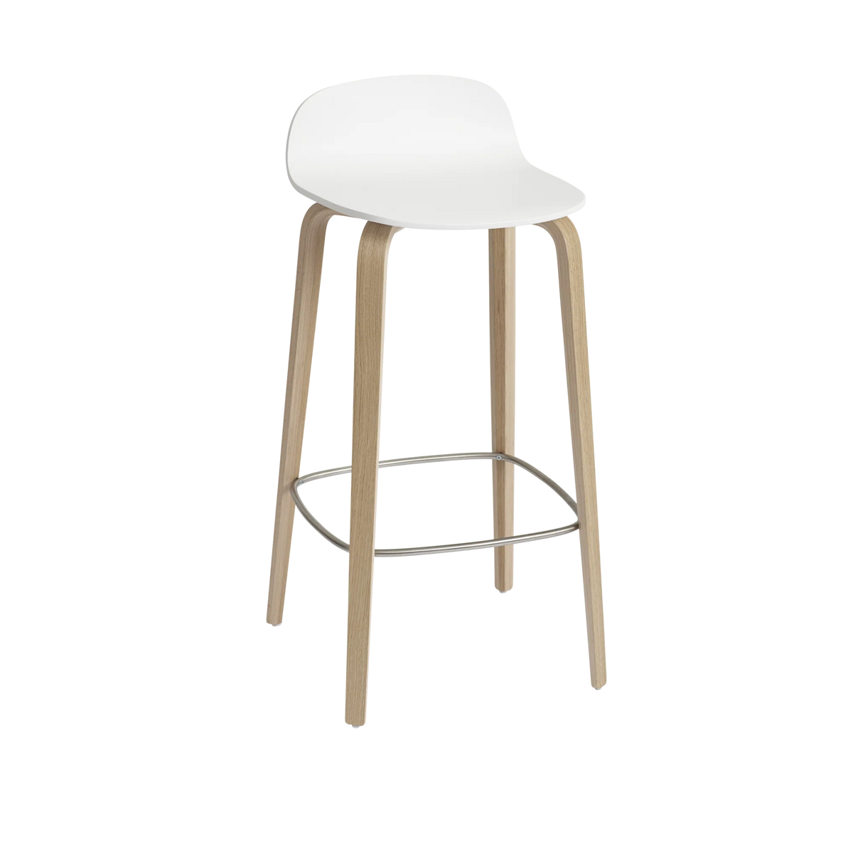 Muuto Visu Bar Stool barstol H75 med trebein, polstret. Velg tekstil