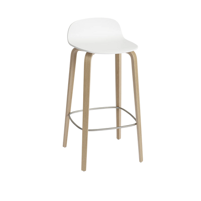 Muuto Visu Bar Stool barstol H75 med trebein, polstret. Velg tekstil