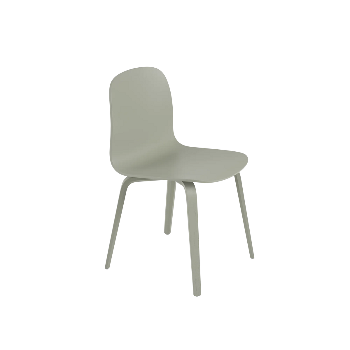Muuto Visu Chair spisestol med trebein, uten polstring. Velg sete og glidere