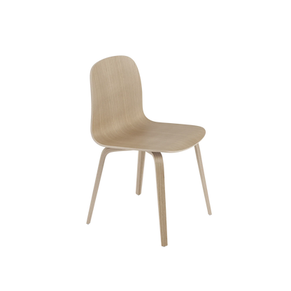 Muuto Visu Chair spisestol med trebein, uten polstring. Velg sete og glidere