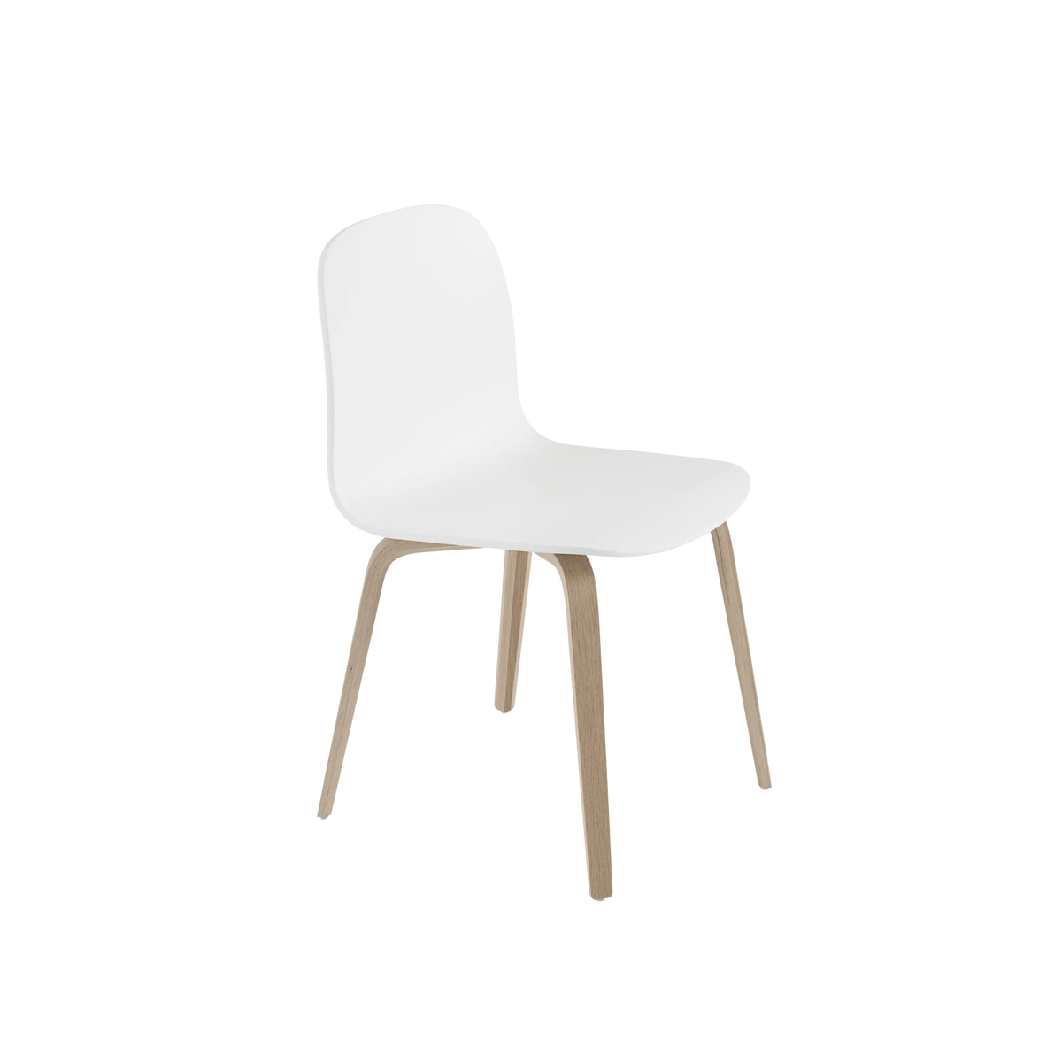 Muuto Visu Chair spisestol med trebein, uten polstring. Velg sete og glidere