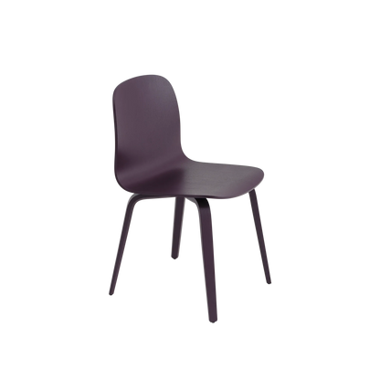 Muuto Visu Chair spisestol med trebein, uten polstring. Velg sete og glidere