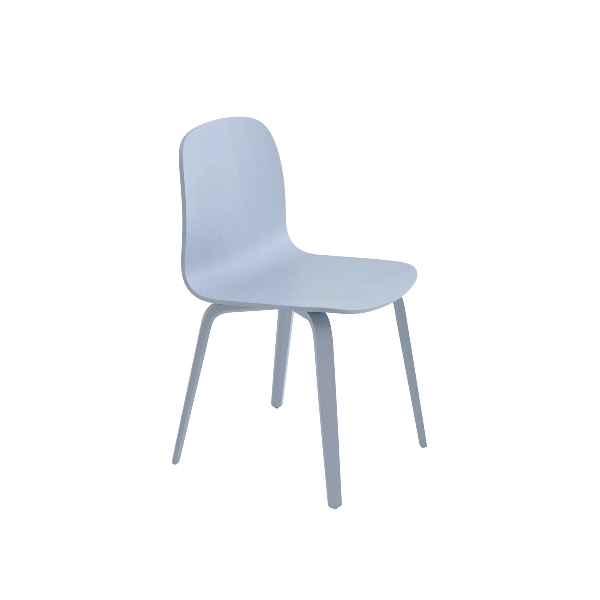 Muuto Visu Chair spisestol med trebein, uten polstring. Velg sete og glidere