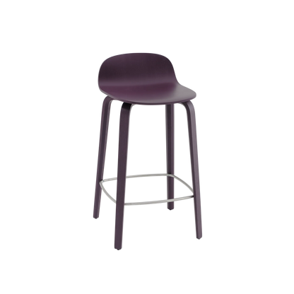 Muuto Visu Counter Stool barkrakk H65 med trebein, polstret. Velg tekstil