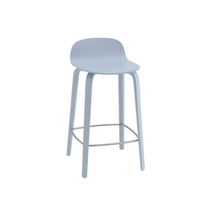 Muuto Visu Counter Stool barkrakk H65 med trebein, polstret. Velg tekstil