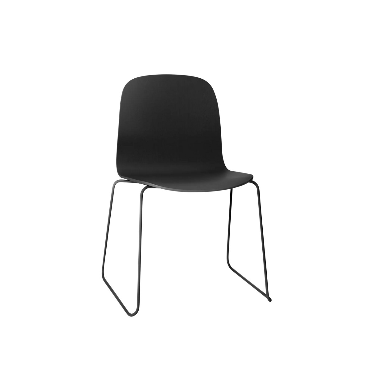 Muuto Visu Chair stol med sledeunderstell, polstret. Velg tekstil