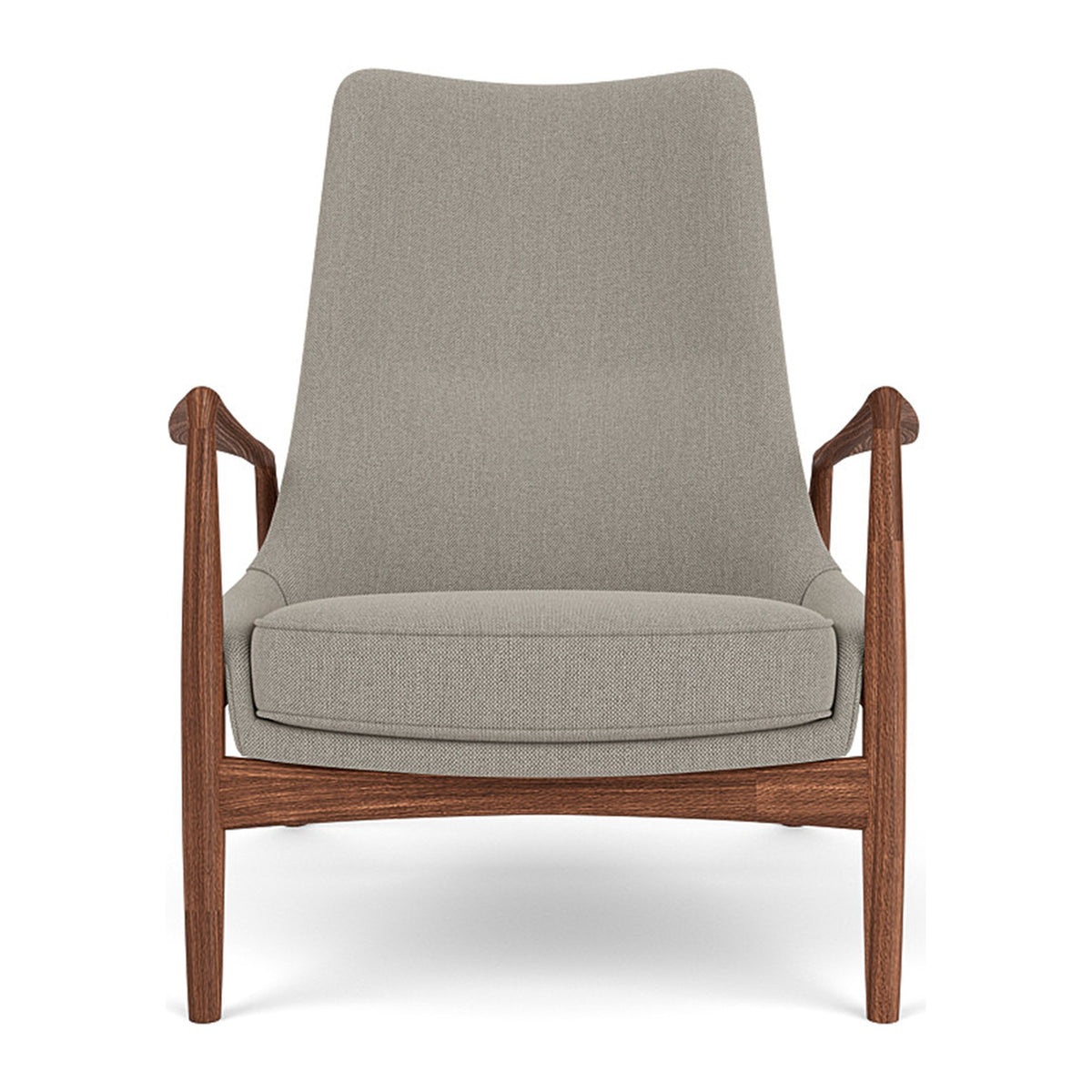 Audo Copenhagen The Seal Lounge Chair lenestol, høy rygg. Velg tekstil og treverk