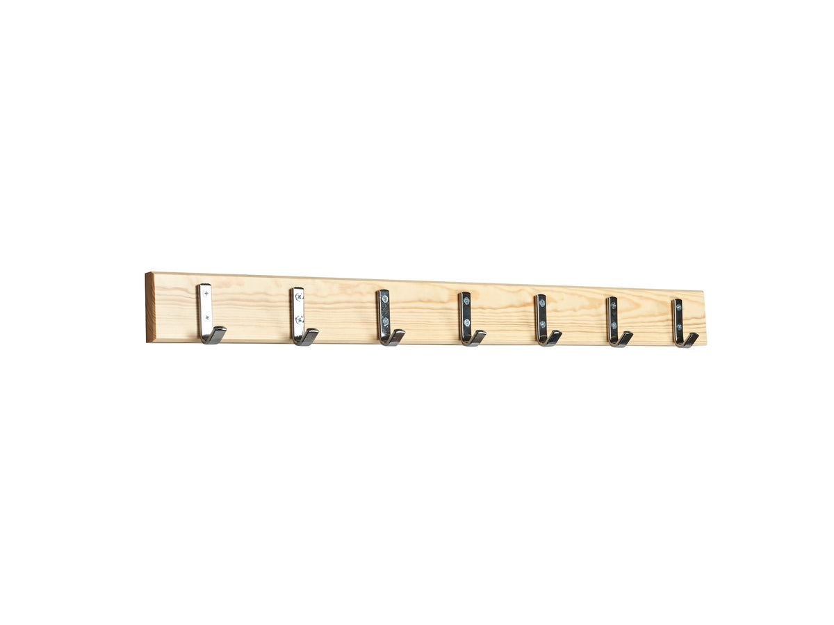 Essem Design Kroklist 1 knaggrekke – krom kroker. Velg farge og lengde.
