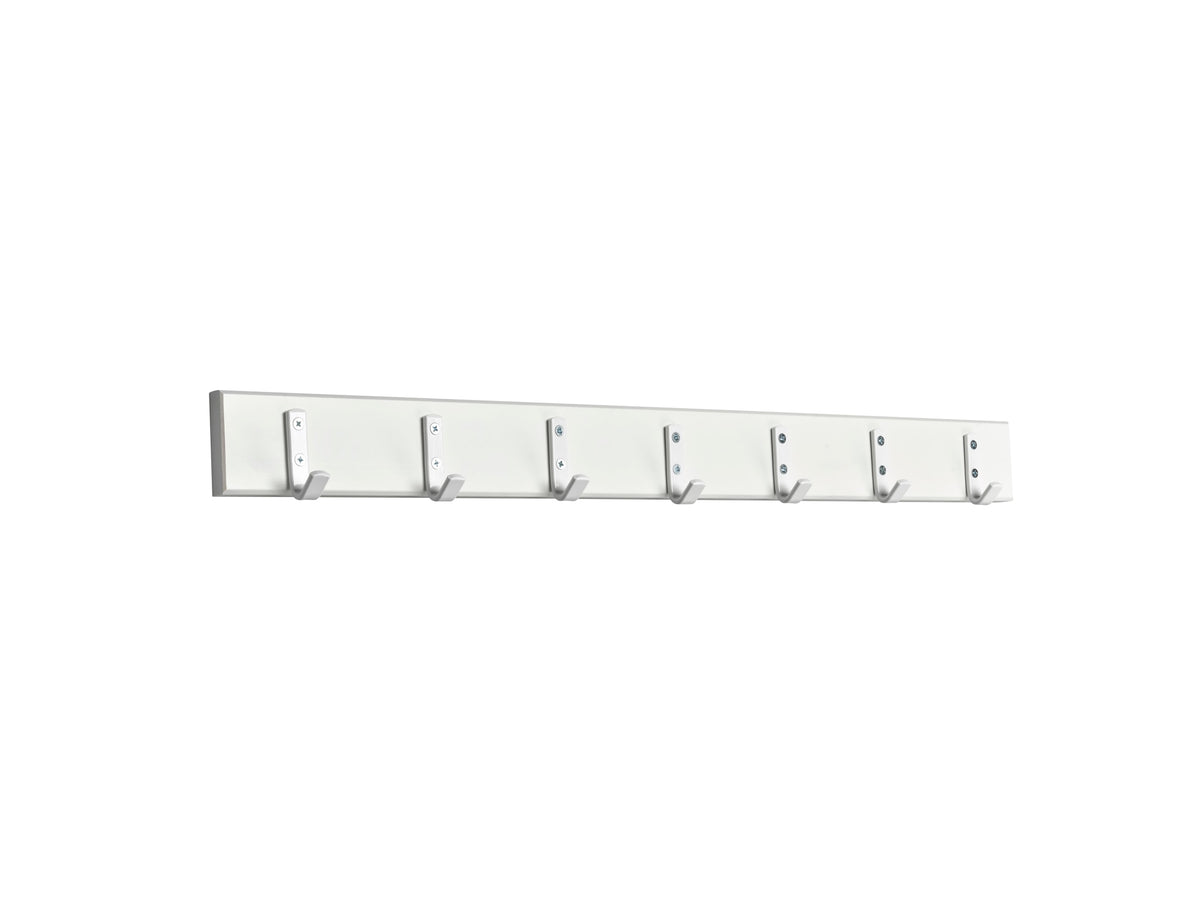 Essem Design Kroklist 1 knaggrekke – hvite kroker. Velg farge og lengde.