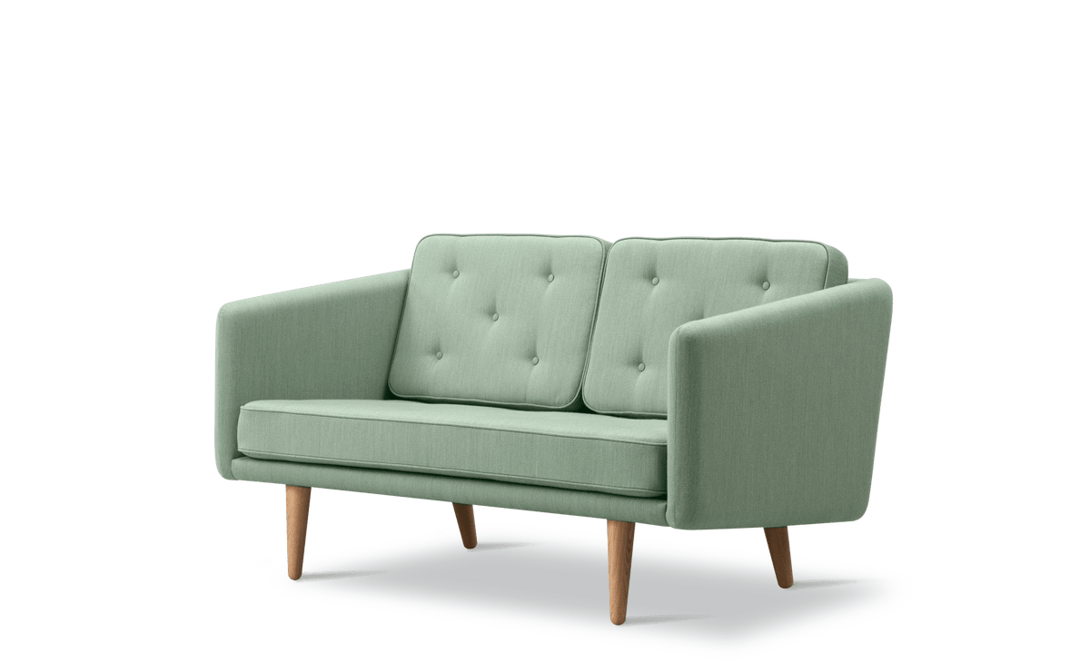 Fredericia No. 1 Sofa 143 cm, 2-seter. Velg tekstil og treverk