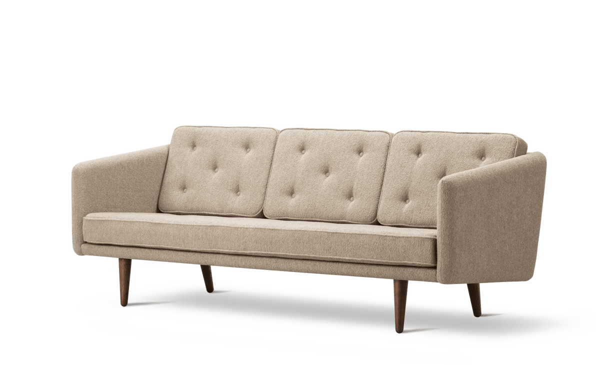 Fredericia No. 1 Sofa 206 cm, 3-seter. Velg tekstil og treverk