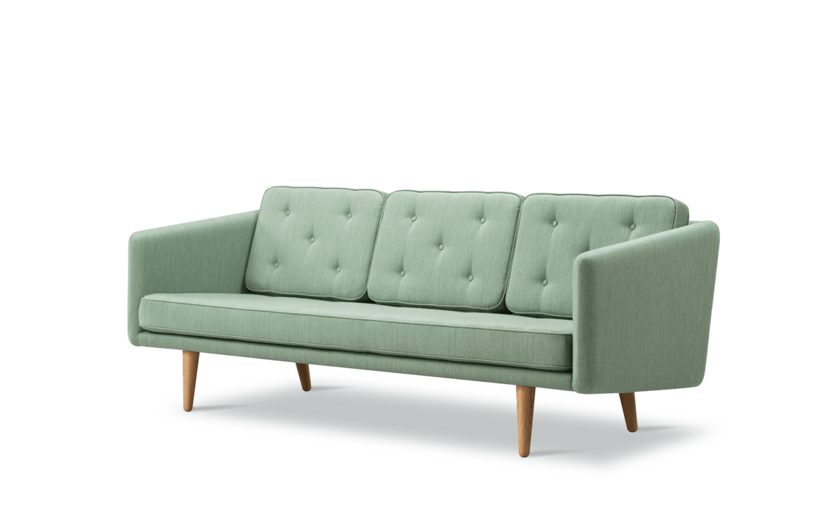 Fredericia No. 1 Sofa 206 cm, 3-seter. Velg tekstil og treverk