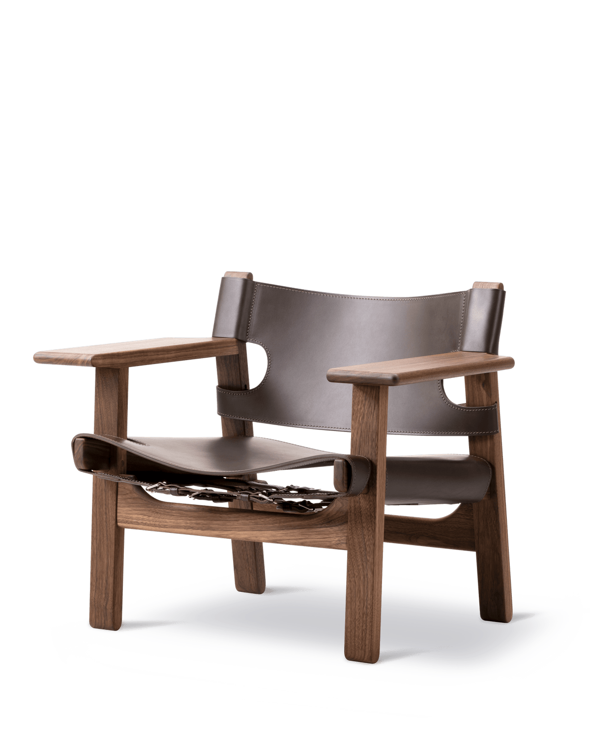 Fredericia The Spanish Chair lenestol. Velg skinn og treverk