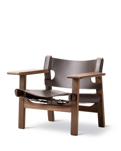 Fredericia The Spanish Chair lenestol. Velg skinn og treverk