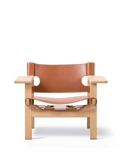 Fredericia The Spanish Chair lenestol. Velg skinn og treverk.