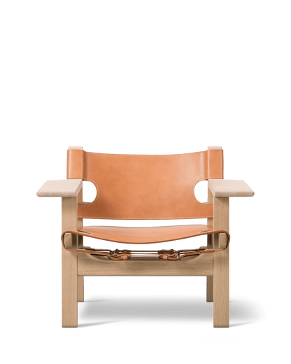 Fredericia The Spanish Chair lenestol. Velg skinn og treverk.